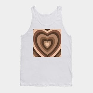 brown heart Tank Top